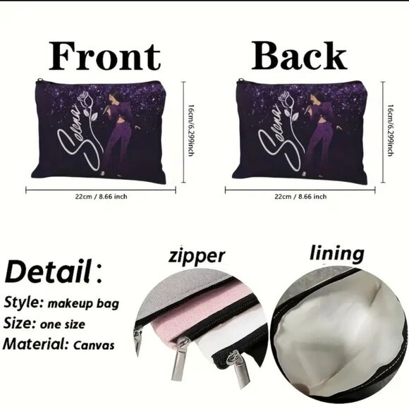 SELENA Toiletry Makeup Canvas Bag - Picture 3 of 6